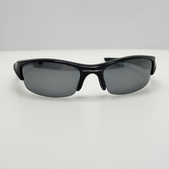 Oakley Sunglasses 12-900 Flak Jacket Black Polarized 63-20 - Picture 1 of 8
